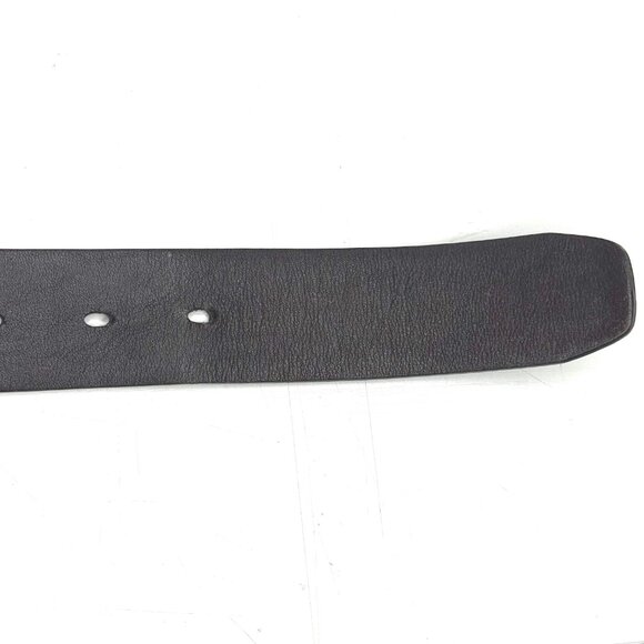 Prada Italy Leather Buckle Waist Belt Womens 28 / 70 Black Authentic - Picture 3 of 5